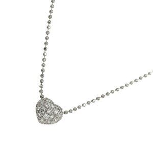 Ponte Vecchio Heart Motif Diamond 0.15ct Necklace 18K White Gold 750 90252171